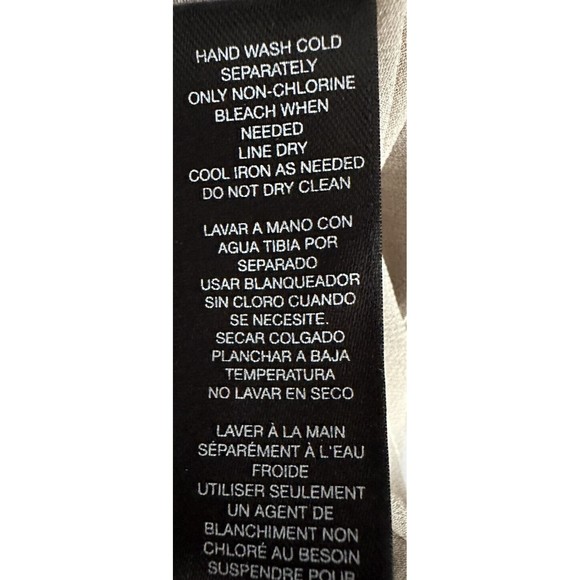 Travelers Collection Chicos sz 2 Beige silver Open Front Semi Sheer Jacket XL - Picture 7 of 8